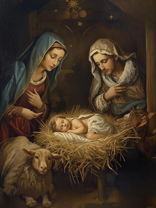 Peaceful Nativity Paint by Number