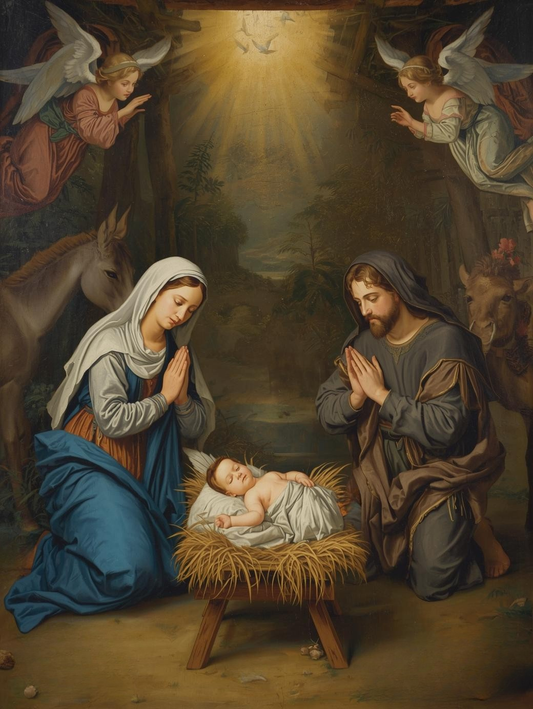 Silent Night Nativity Paint by Number