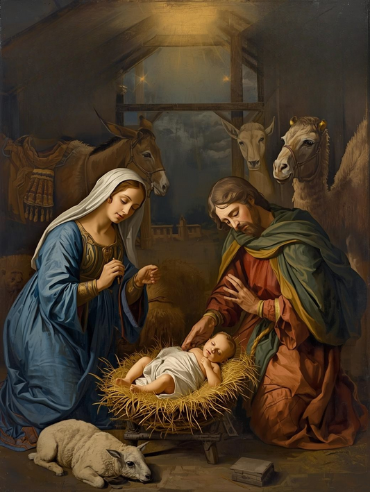 Sacred Nativity Paint by Number Scene