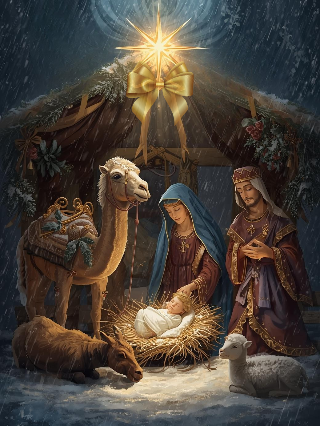 Nativity Star of Bethlehem Paint by Number