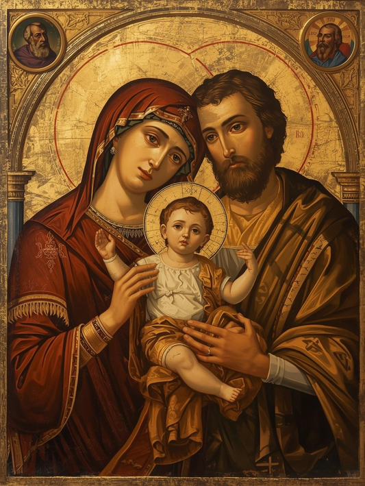 Joseph, Mary & Christ Child – Blessed Holy Icon Paint by Number