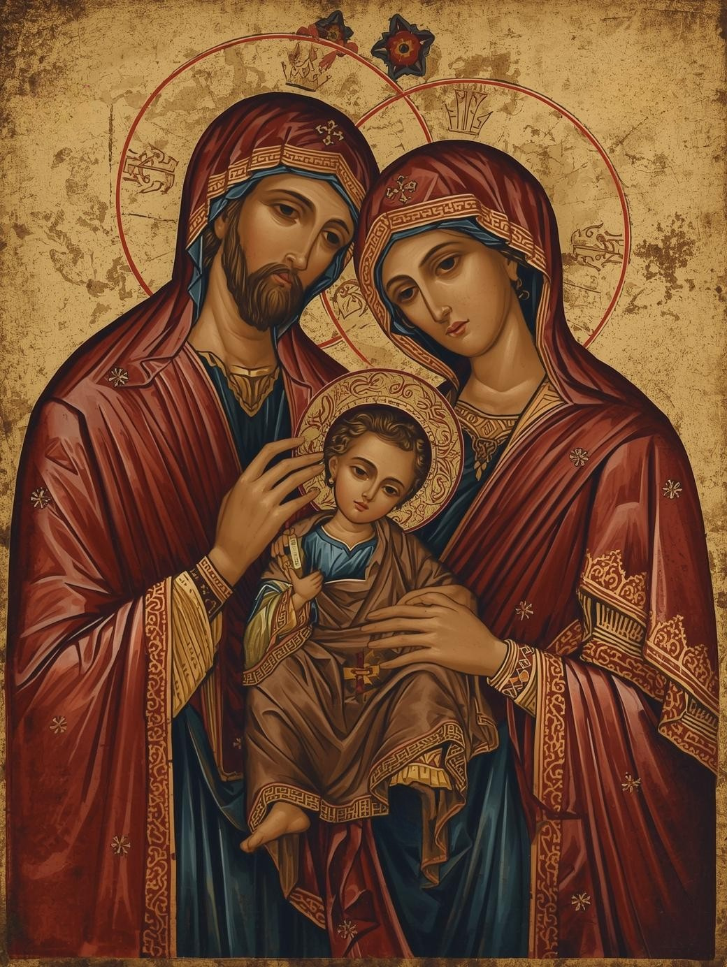 Bethlehem Holy Family – Joseph, Mary & Baby Jesus Icon Paint by Number