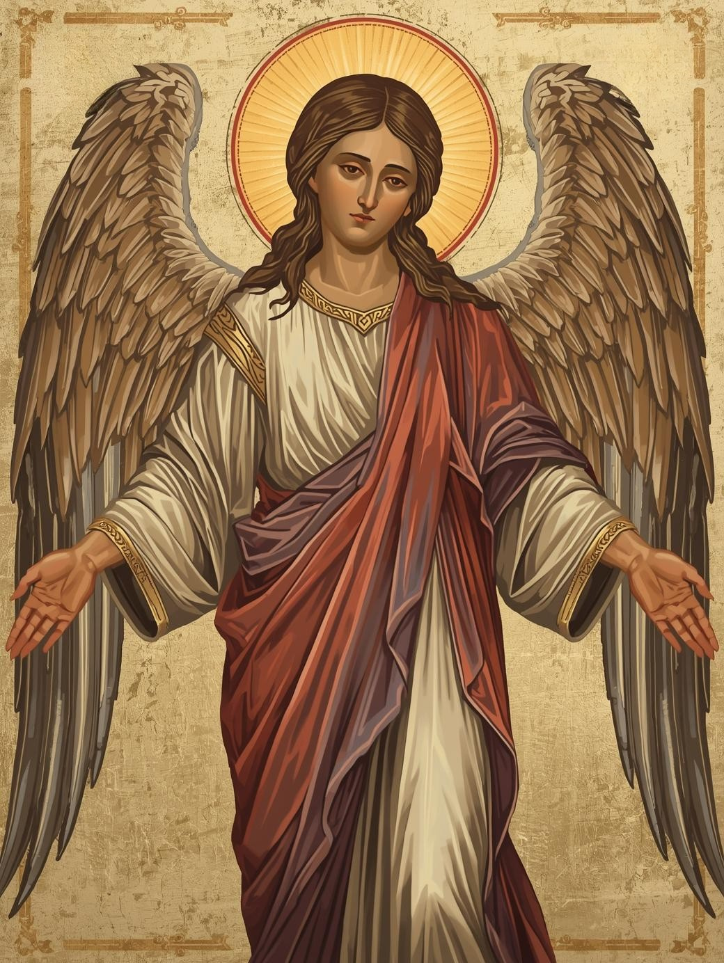 Holy Angel of Light – Heavenly Icon Art Icon Paint by Number
