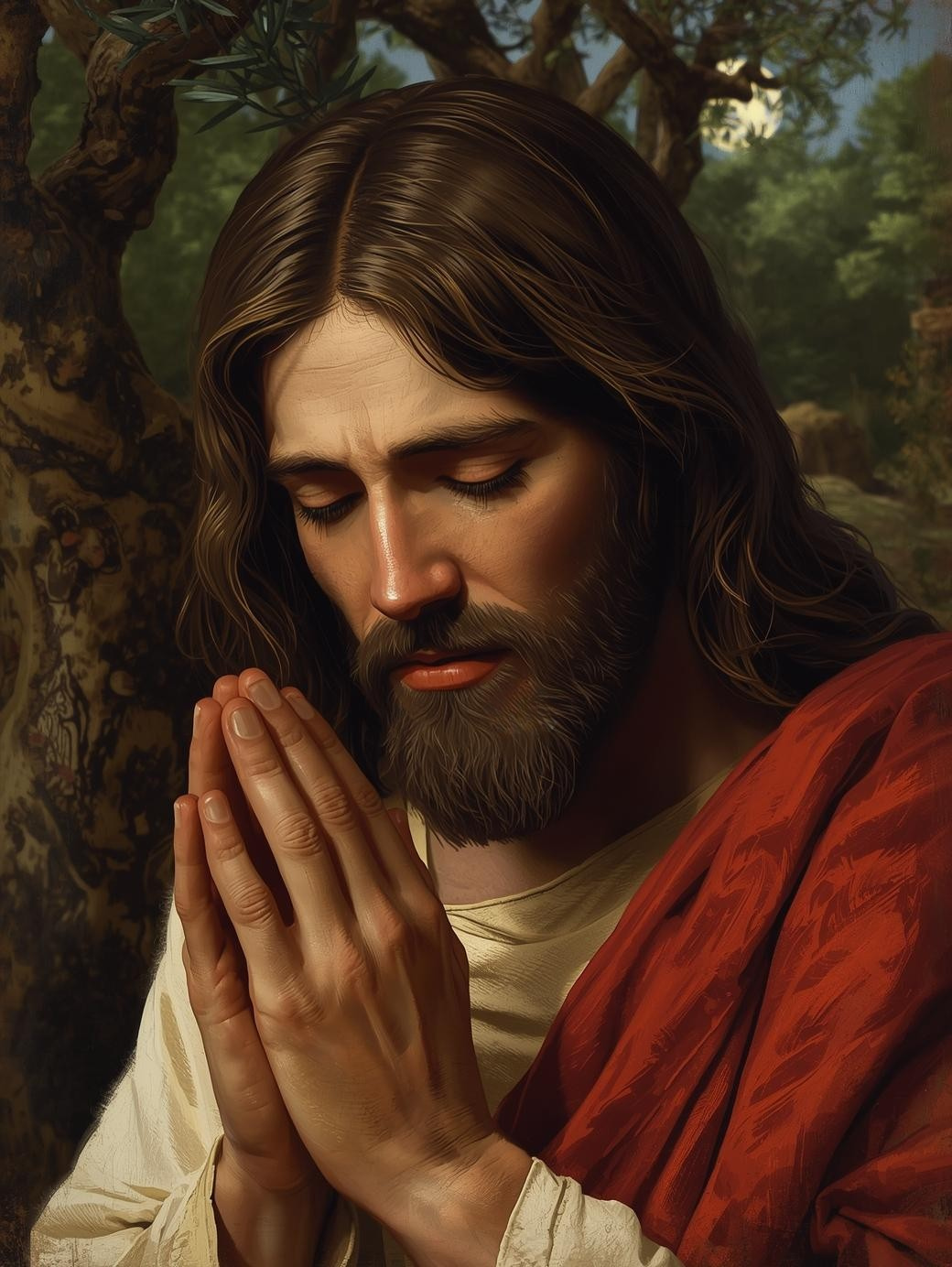 Holy Night of Prayer – Jesus Kneeling Paint by Number