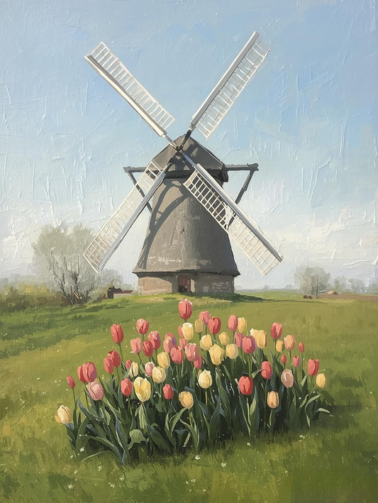 Easter Windmill Garden – Springtime Paint by Number Kit