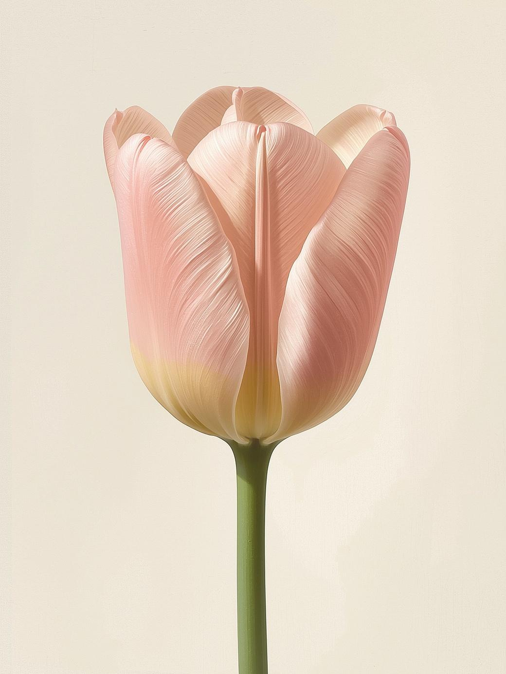 Paint by Number Delicate Tulip – Elegant DIY Canvas Kit for Adults, Soft Pastel Garden Painting
