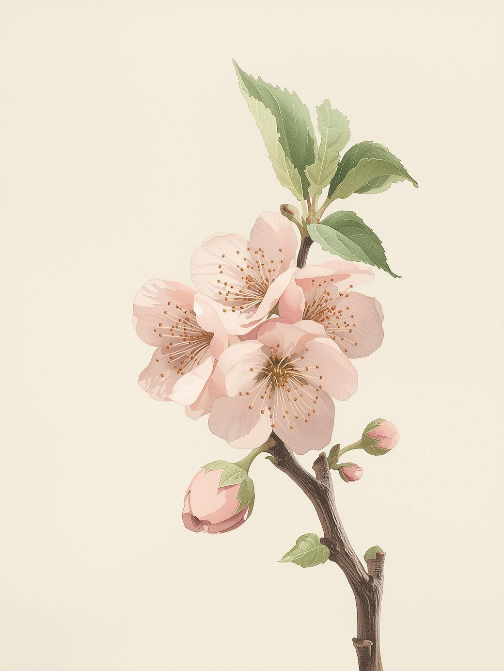 Paint by Number Cherry Blossom Branch