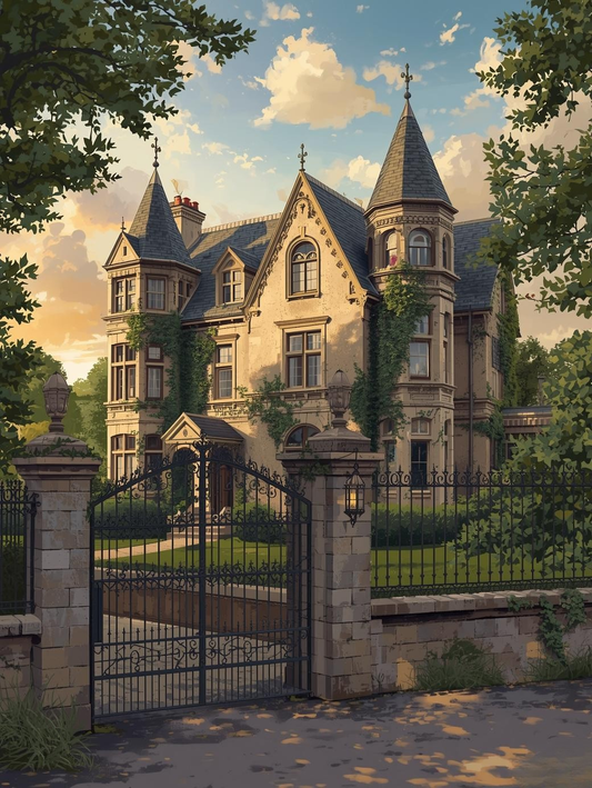 Paint by Number Classic Victorian Mansion