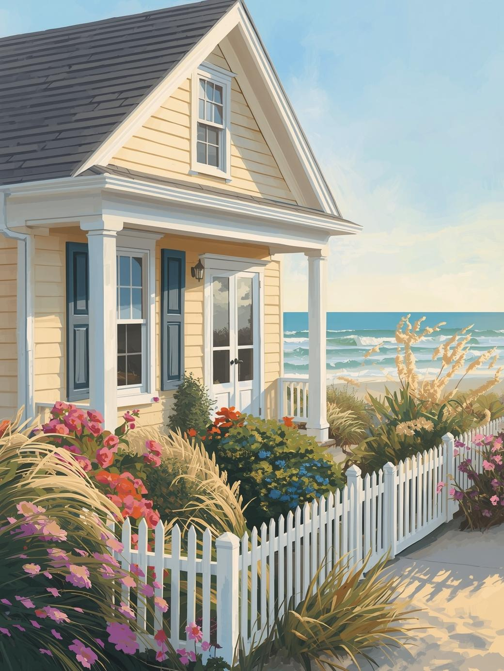 Paint by Number Seaside Victorian House