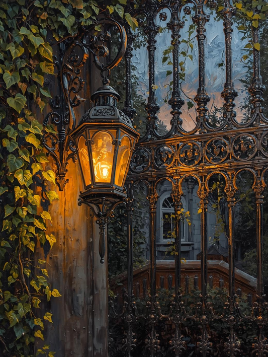 Paint by Number Vintage Lantern