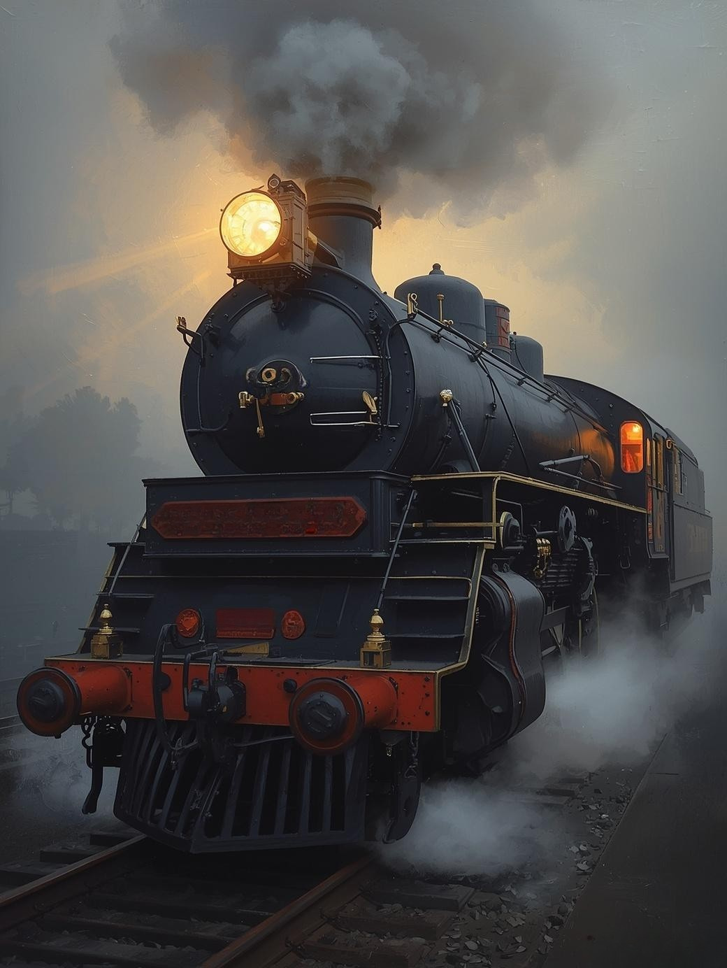 Paint by Number Retro Iron Horse Train – Nostalgic Railway Canvas DIY Kit for Adults
