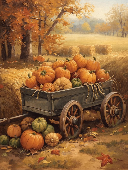 Paint by Number Rustic Autumn Countryside – Warm Paint by Number Kit for Adults