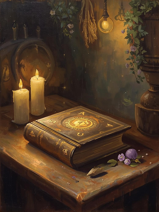 Paint by Number Cozy Witch Room – Candlelit Paint by Number Kit for Adults