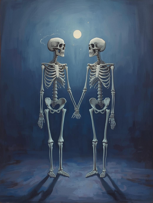 Paint by Number Moonlit Skeleton Couple – Romantic Paint by Number Kit for Adults