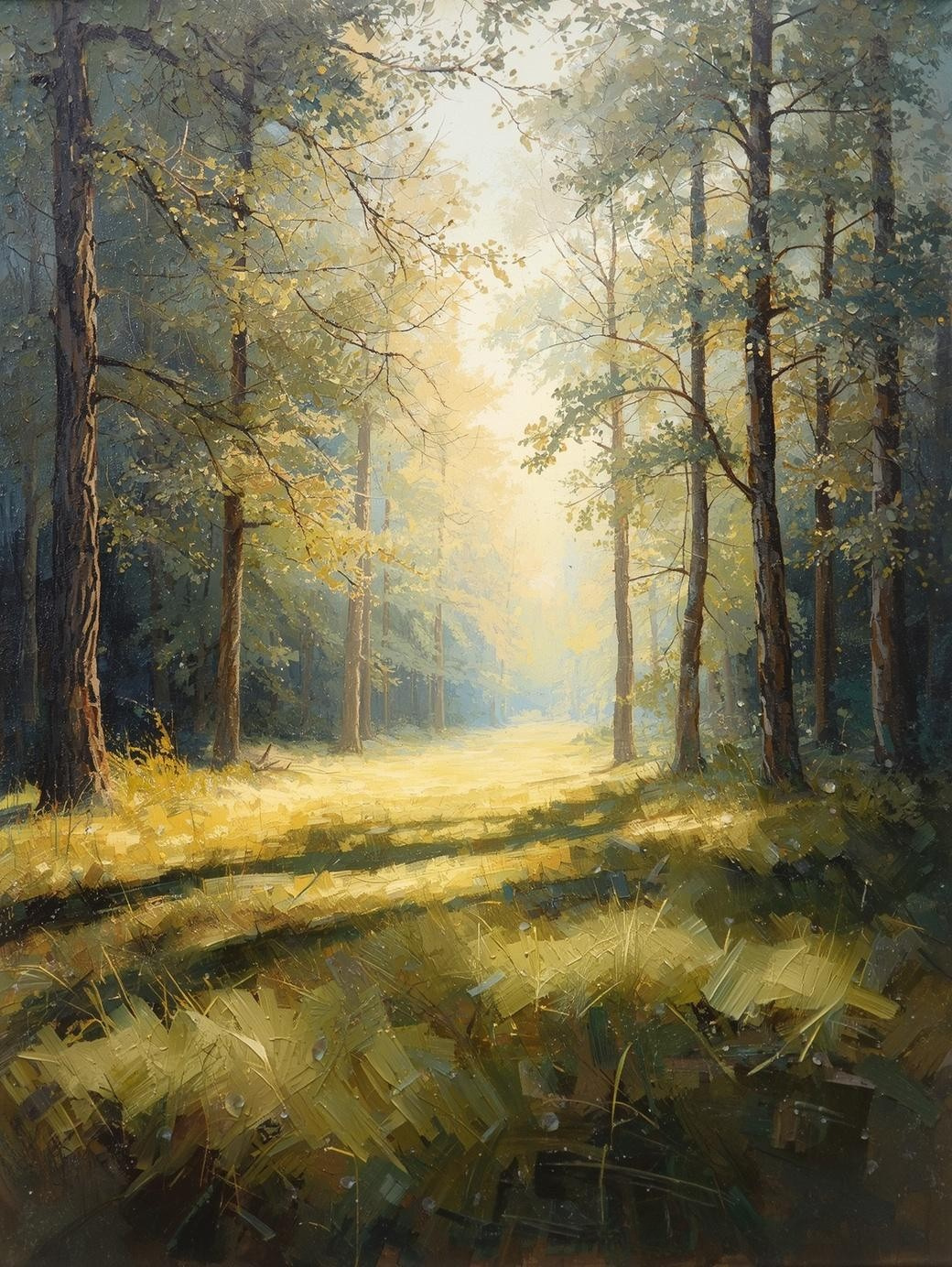 Paint by Number Golden Hour Forest Scene – Canvas Paint by Number Kit