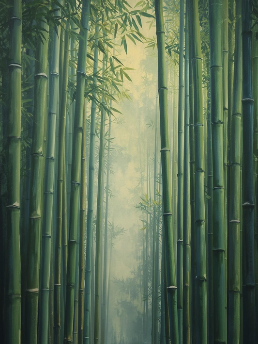 Paint by Number Bamboo Forest – Serene Paint by Number Kit for Adults