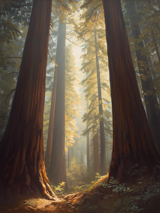 Paint by Number Giant Redwood Trees – Canvas Paint by Number Kit