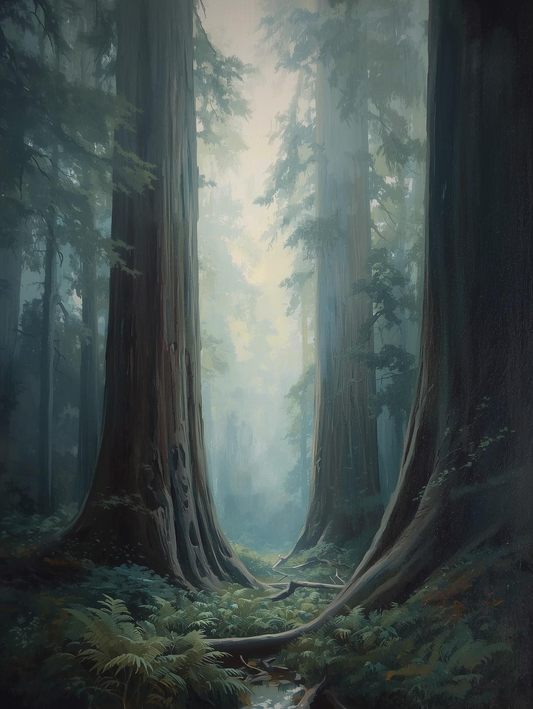Paint by Number Majestic Redwood Forest – Nature Paint by Number Kit for Adults