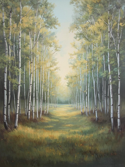 Paint by Number Endless Birch Forest Meadow – Nature Paint by Number Kit for Adults