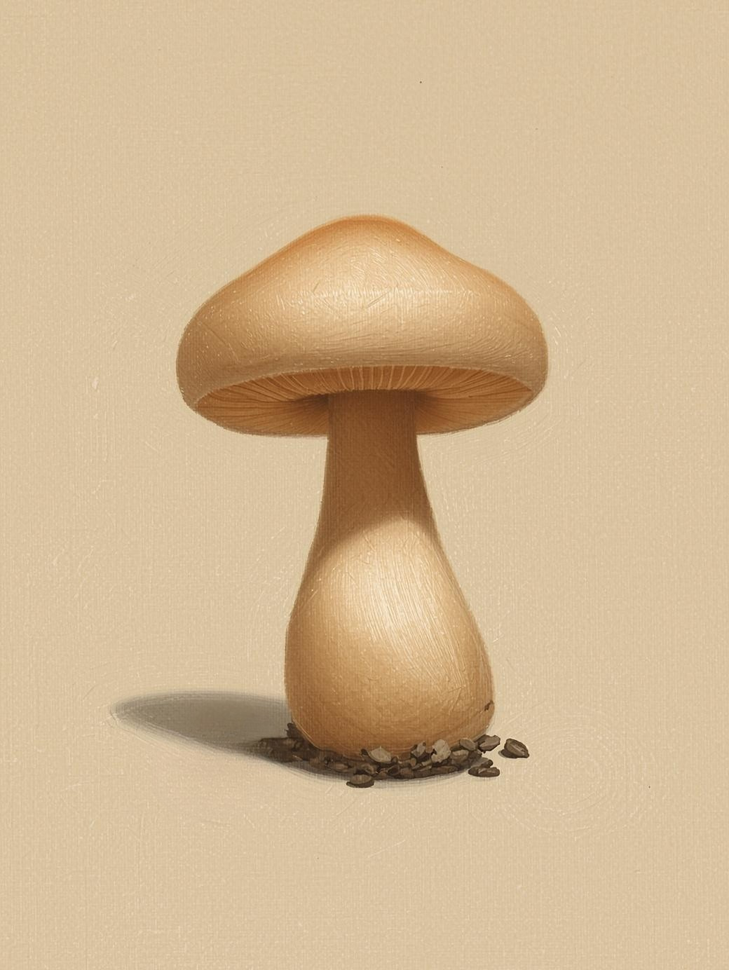 Paint By Number Mushroom Still Life for Adults – DIY Nature Canvas Paint Kit Home Decor