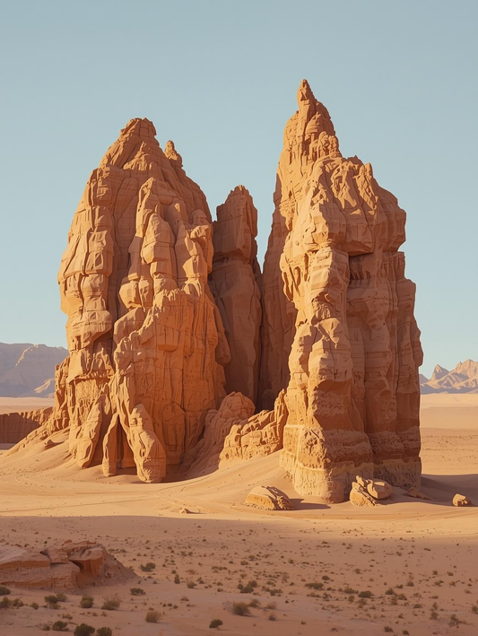 Paint by Number Eroded Desert Rock Formations – DIY Paint by Number Kit for Adults