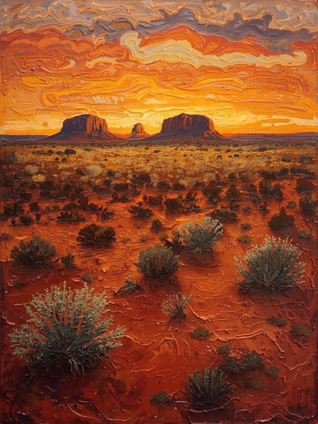 Paint by Number Vast Outback Horizon with Glowing Sky – Paint by Number Kit for Adults