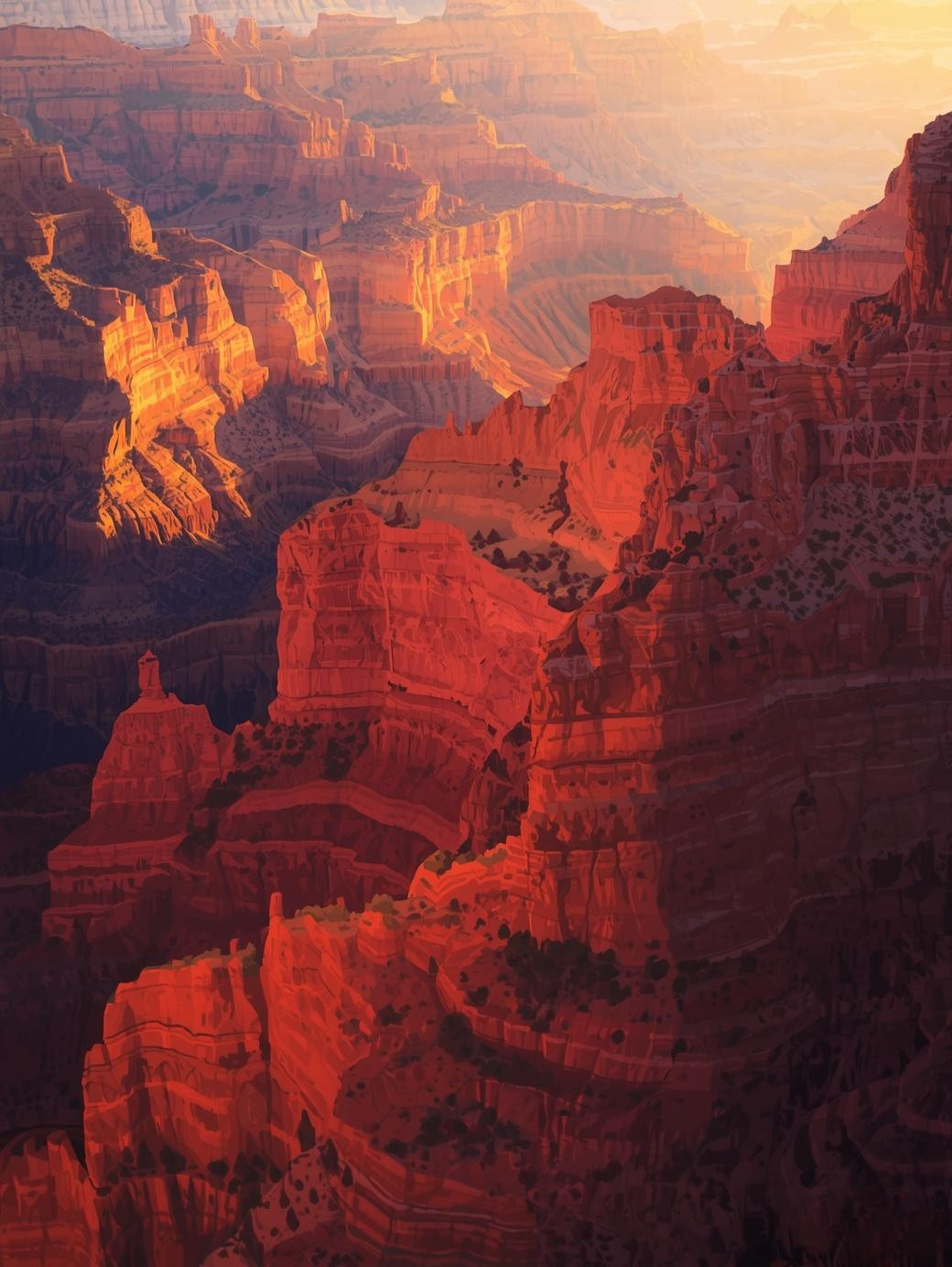 Paint by Number Red Rock Canyon at Sunset – DIY Paint by Number Kit for Adults
