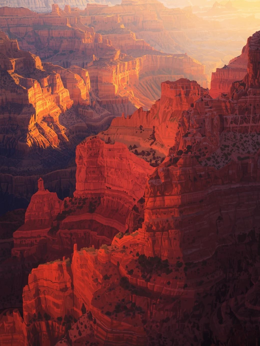 Paint by Number Red Rock Canyon at Sunset – DIY Paint by Number Kit for Adults