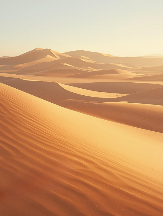 Paint by Number Golden Hour Desert Landscape with Soft Rolling Terrain – Paint by Number Canvas Kit