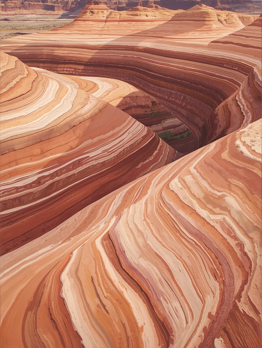 Paint by Number Layered Desert Cliffs with Color Banding – DIY Paint by Number Kit for Adults