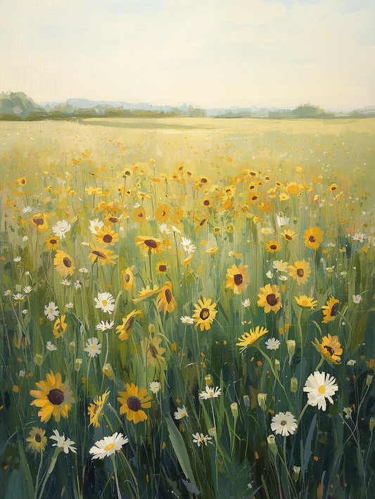 Paint by Number Wildflower Meadow Bloom – Paint by Number Kit for Adults