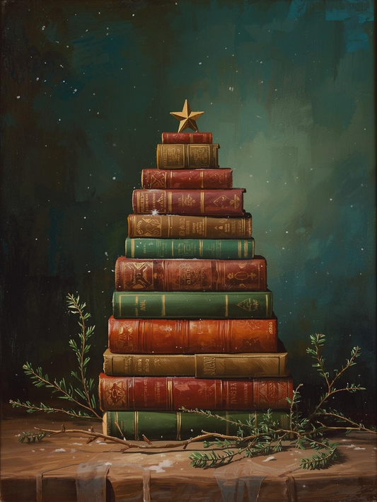 Paint by Number Book Lover’s Christmas Tree – Festive Reading Nook Paint by Numbers