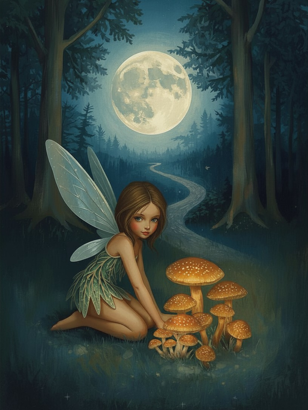 Paint by Number Midnight Forest Fairy – Paint by Number Kit for Adults