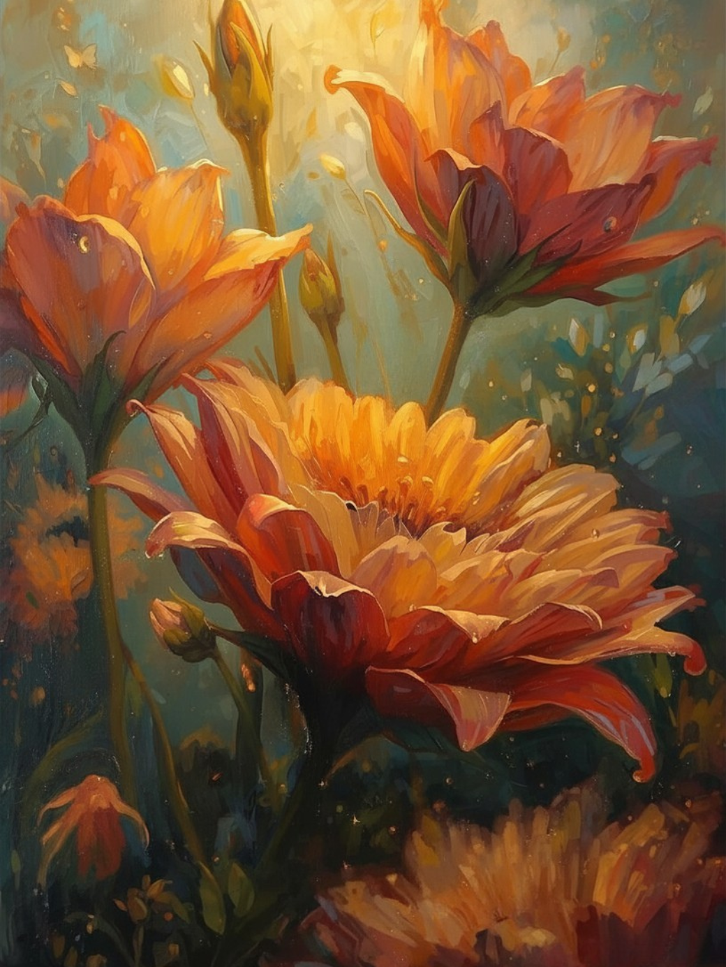Paint by Number Golden Peony Glow – Paint by Number for Adults
