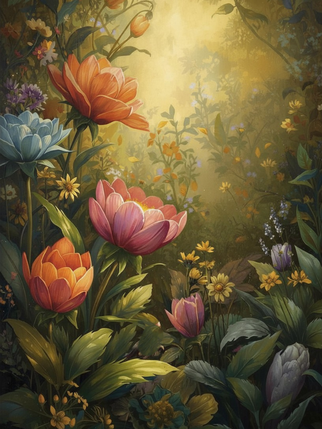 Paint by Number Enchanted Wildflower Garden – DIY Paint by Number Kit
