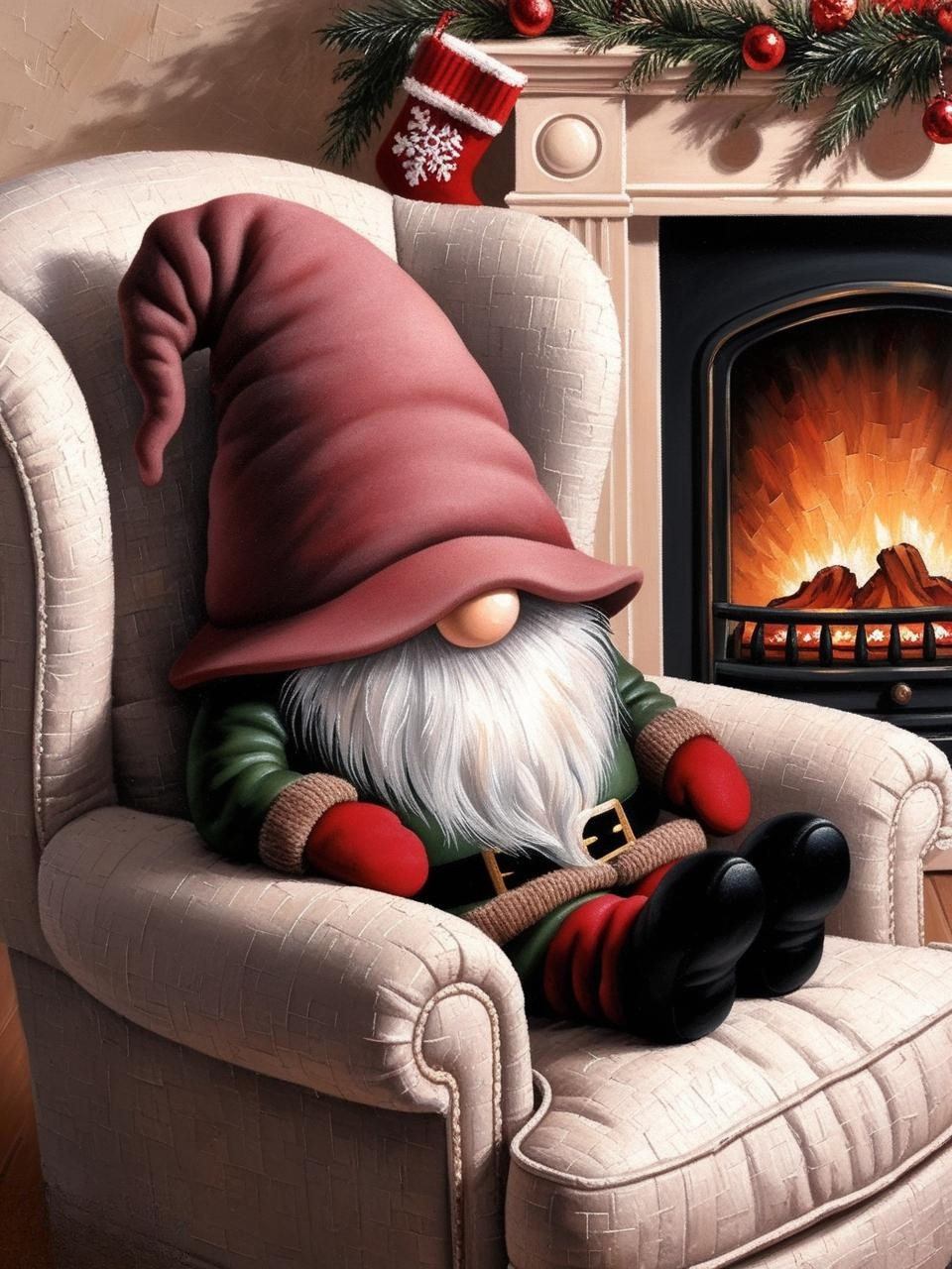 Paint by Number Holiday Magic Gnome