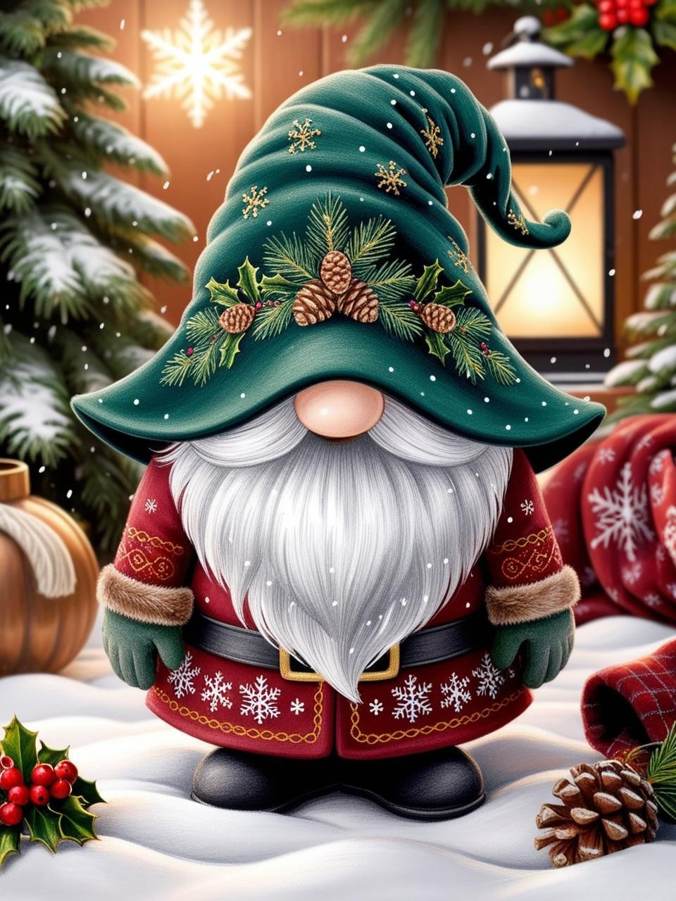 Paint by Number Enchanted Holiday Wizard Gnome