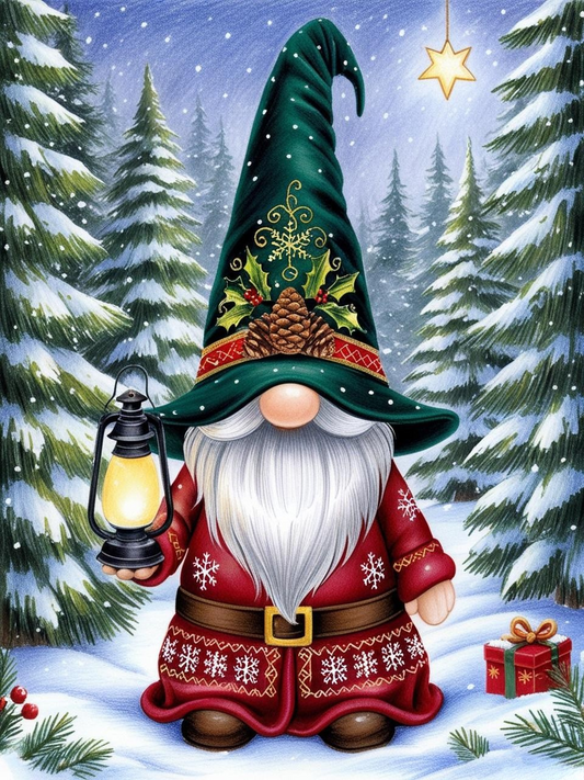 Paint by Number Festive Sorcerer Gnome