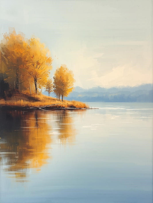 Paint by Number Serene Lakeside Autumn Reflection – Paint by Number Kit for Adults