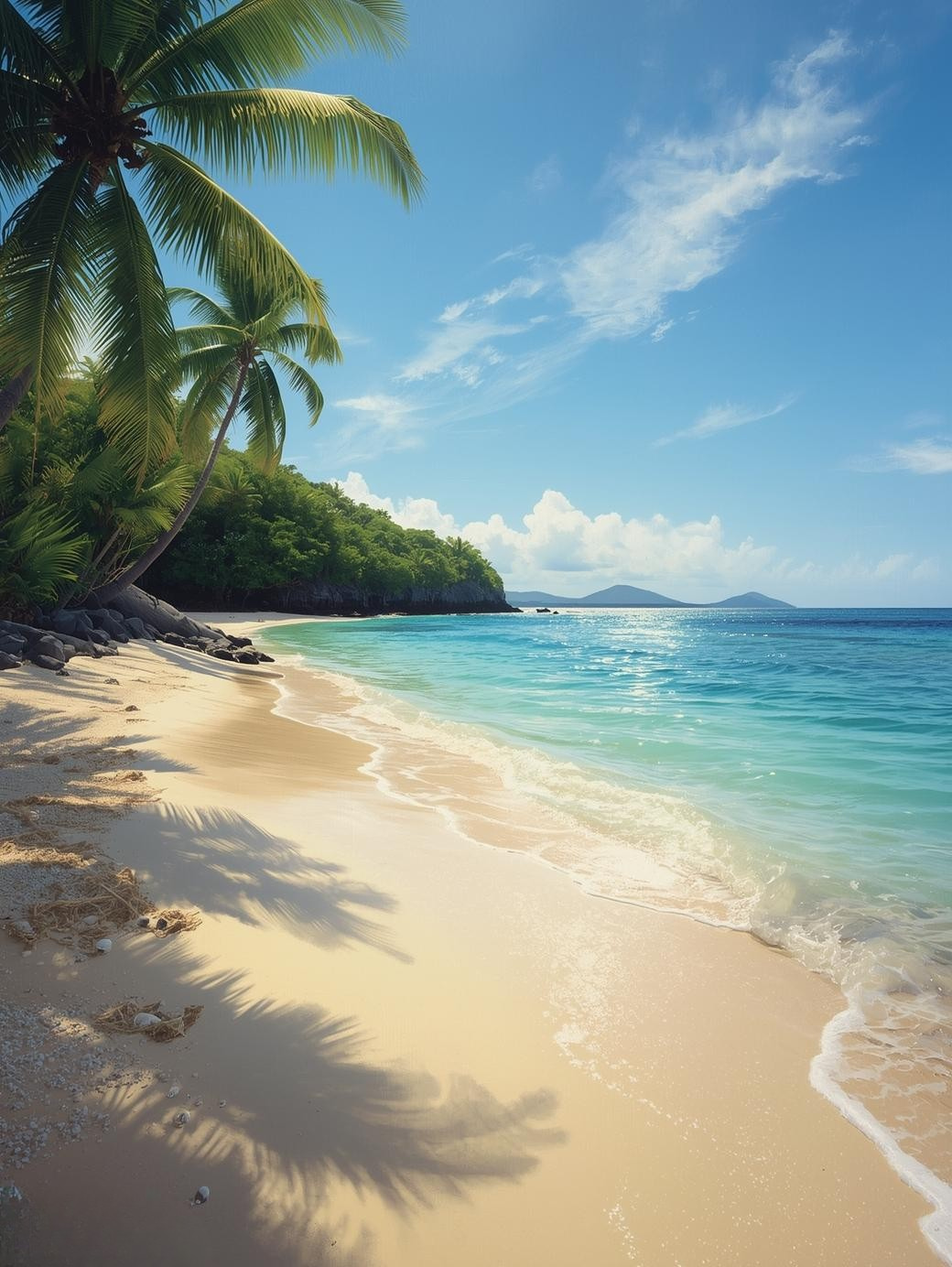 Virgin Islands National Park (U.S. Virgin Islands) Paint by Number Palm Trees