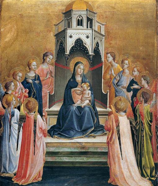 Paint By Number Virgin and Child Enthroned with Twelve Angels - Fra Angelico