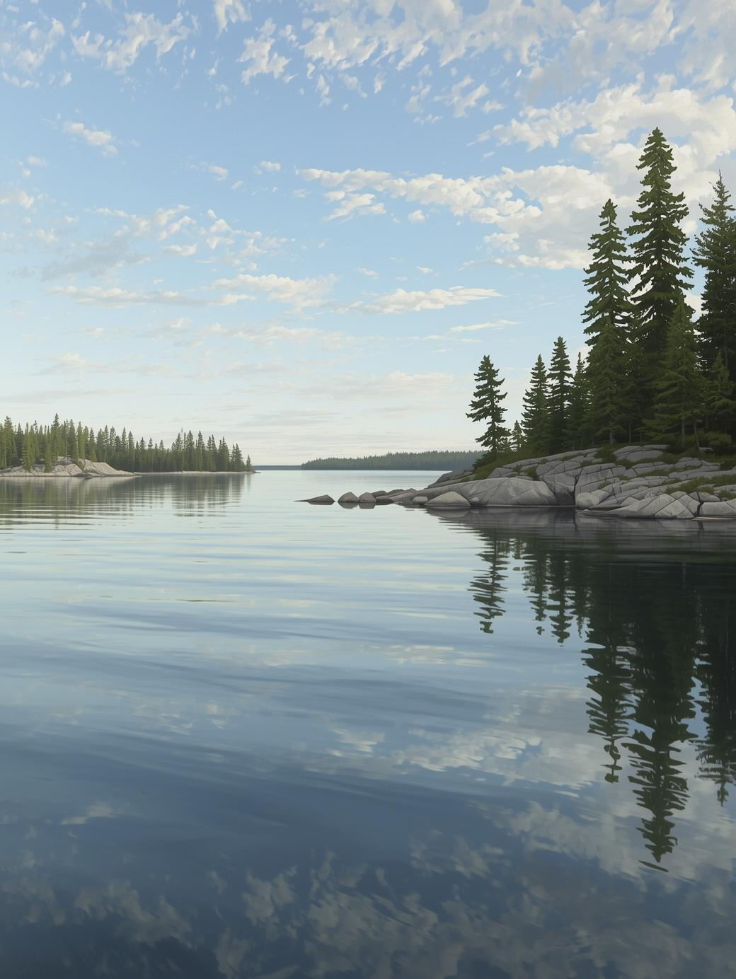 Voyageurs National Park (Minnesota) Paint by Number Shoreline Scene