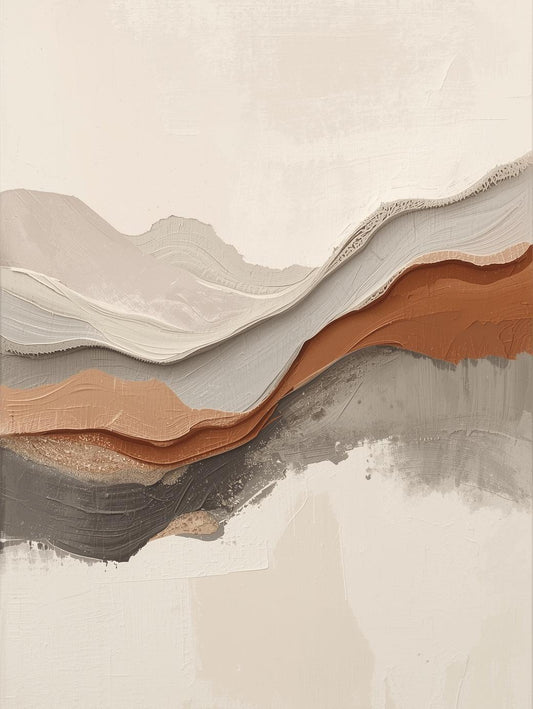 Paint by Number Abstract Desert Layer Horizon – Neutral Modern Wall Art Kit for Adults