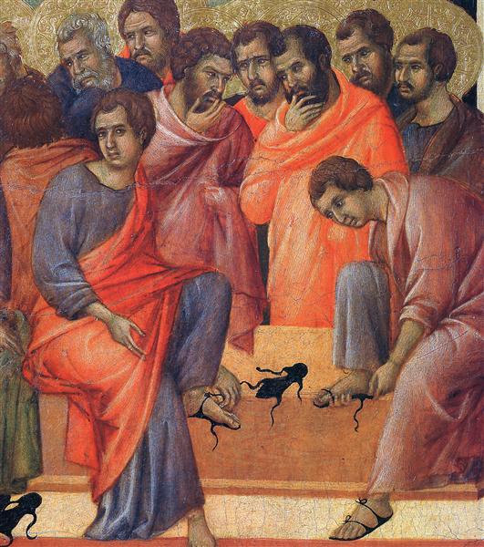 Paint By Number Washing of feet (Fragment) - Duccio