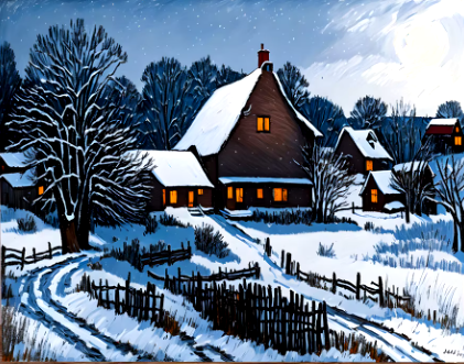 Winter Retreat at the Cozy Lodge Paint By Number