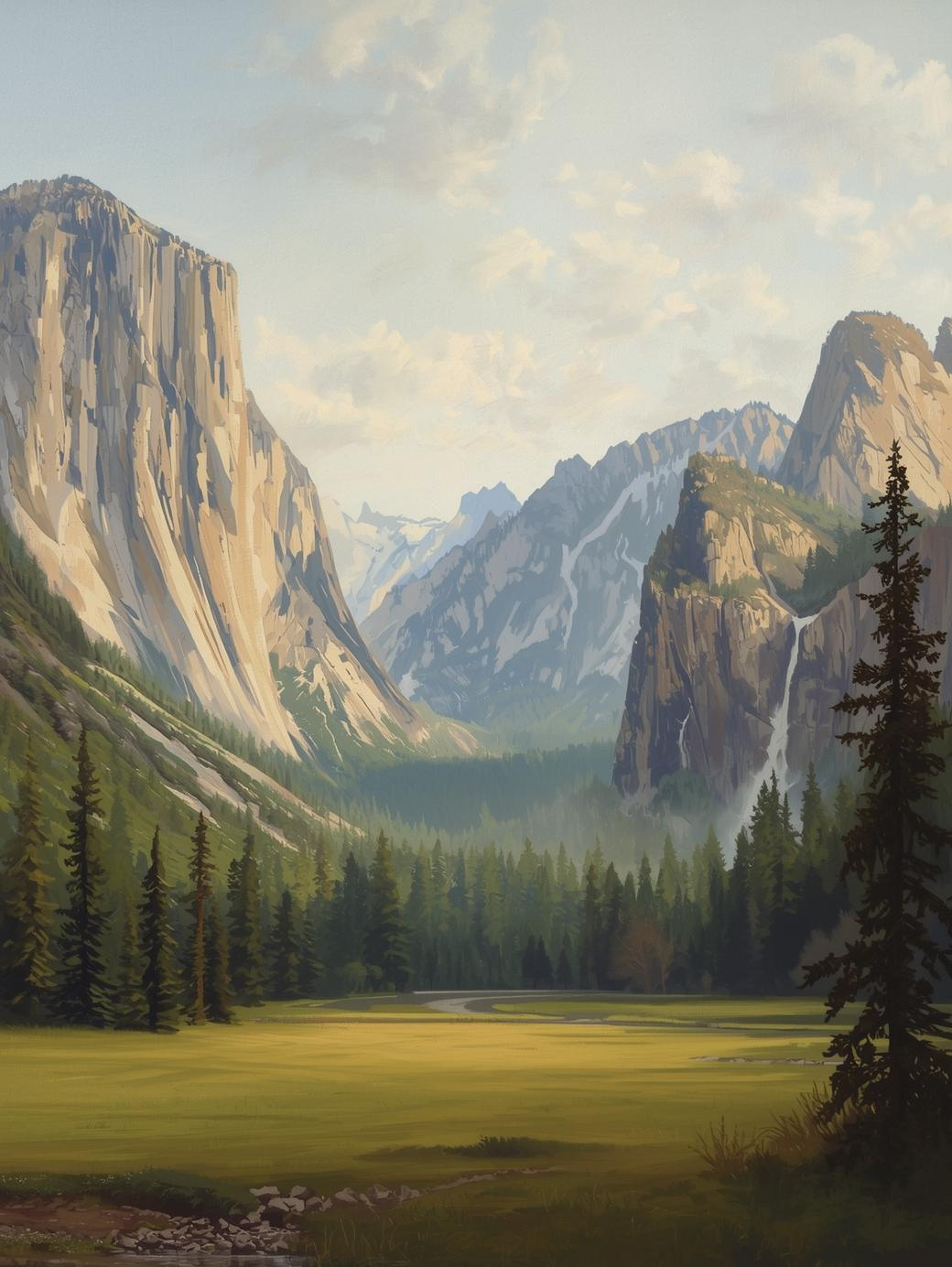 Yosemite National Park (California) Paint by Number Serenity