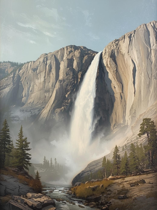 Yosemite National Park (California) Paint by Number Yosemite Falls