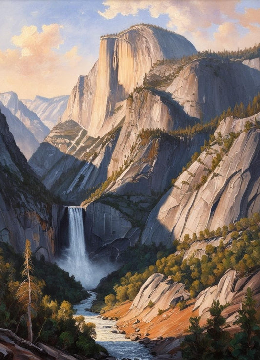 Paint by Number Yosemite National Park (California) Towering Granite Cliffs and Waterfalls