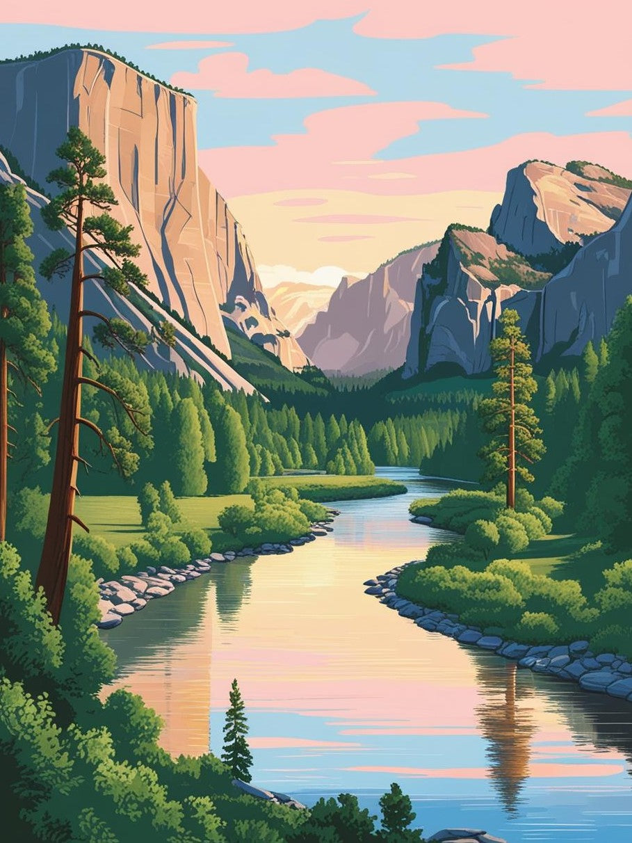 Paint by Number Exploring Yosemite National Park