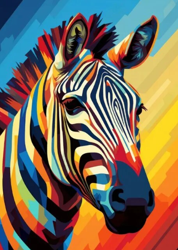 Zebra Dreams Whimsical Paint by Number